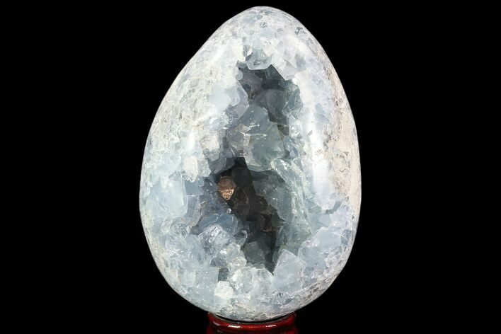 Crystal Filled Celestine (Celestite) Egg Geode #88279